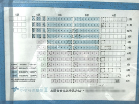 御薗宇やすらぎ墓苑の区画図