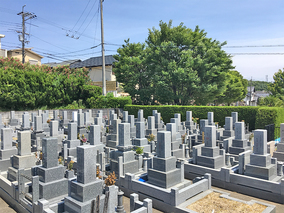 奈佐原共同墓地の墓　通常区画全体
