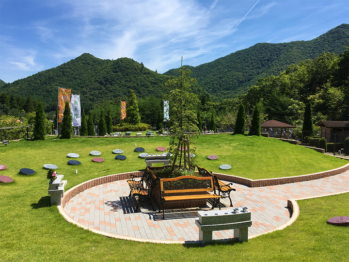 和田寺霊園の樹木葬　区画全体