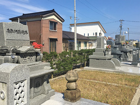 朝日町営　宮崎墓地の墓　通常区画全体