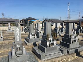 愛西市営　佐屋第２霊園の墓　通常区画全体