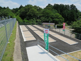 メモリー東出雲墓苑の墓石の形が限定された区画
