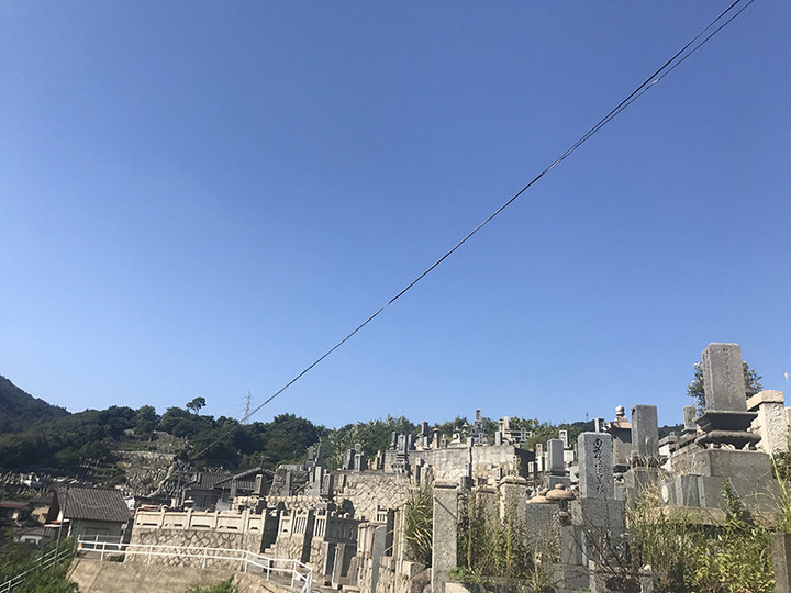 呉市営　江原墓地の全体写真