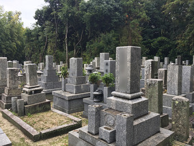 防府市営　羅漢寺墓地の墓　通常区画全体
