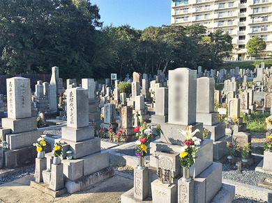 半田市営　有脇墓地の外観