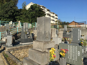 半田市営　有脇墓地の墓　通常区画全体