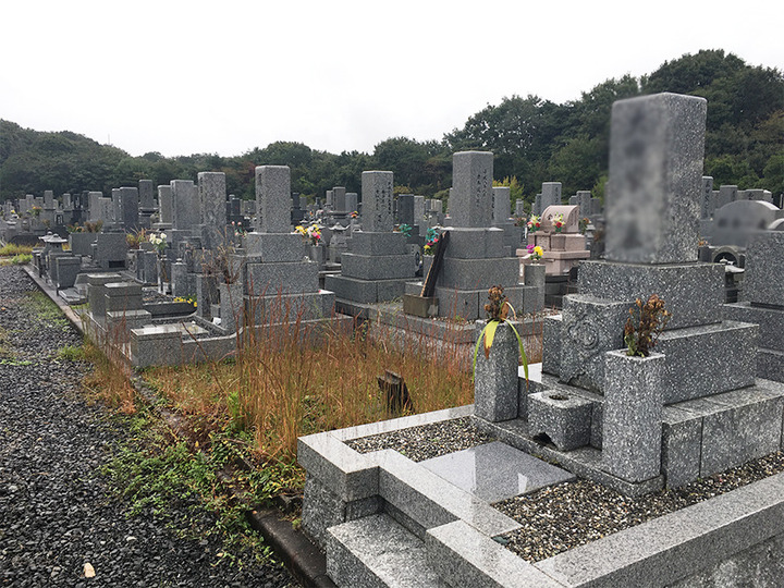 宇部市営　白石公園墓地第一墓園の墓　通常区画全体