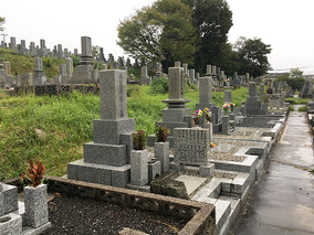 宇部市営　開公園墓地の墓　通常区画全体