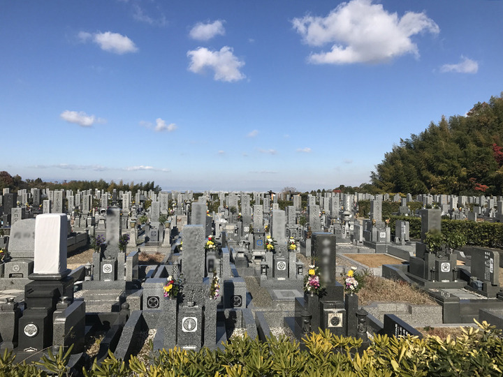 貝塚市営　公園墓地の墓　通常区画全体