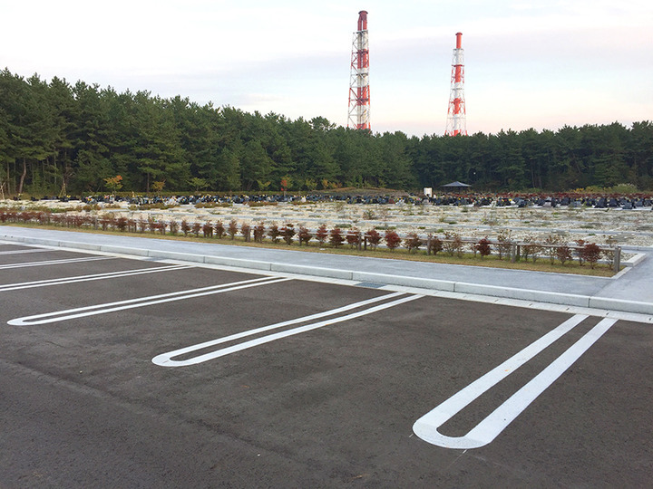 秋田市北部墓地の全体写真