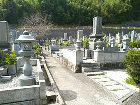 松山市営　客谷墓地の墓　通常区画全体