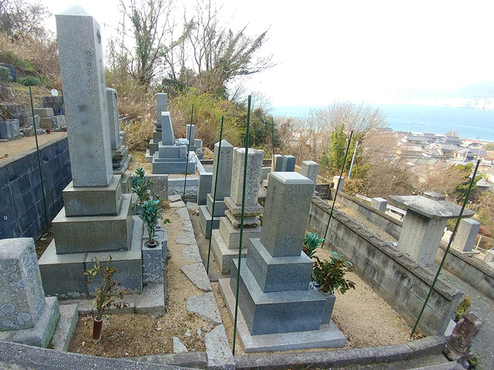 福山市　内海町町共用墓地の墓　通常区画全体