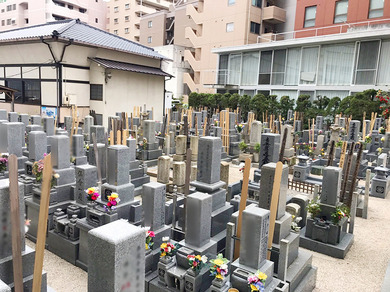 長久寺墓地の外観