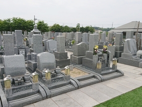 山田川霊園の墓　通常区画全体