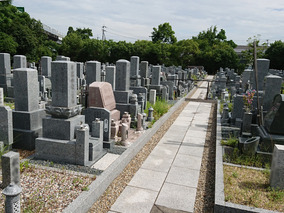 京田辺市営　大住霊園の墓　通常区画全体