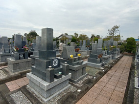 磐田市　八王子霊園の墓　通常区画全体