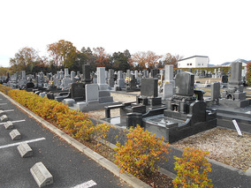 禅台霊苑の墓石の形が限定された区画