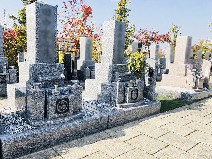 パークフォレスト大阪の墓石の形が限定された区画