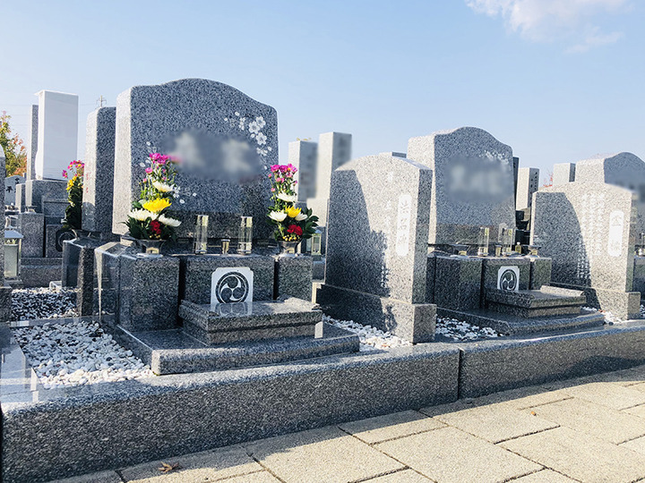 パークフォレスト大阪の墓石の形が限定された区画